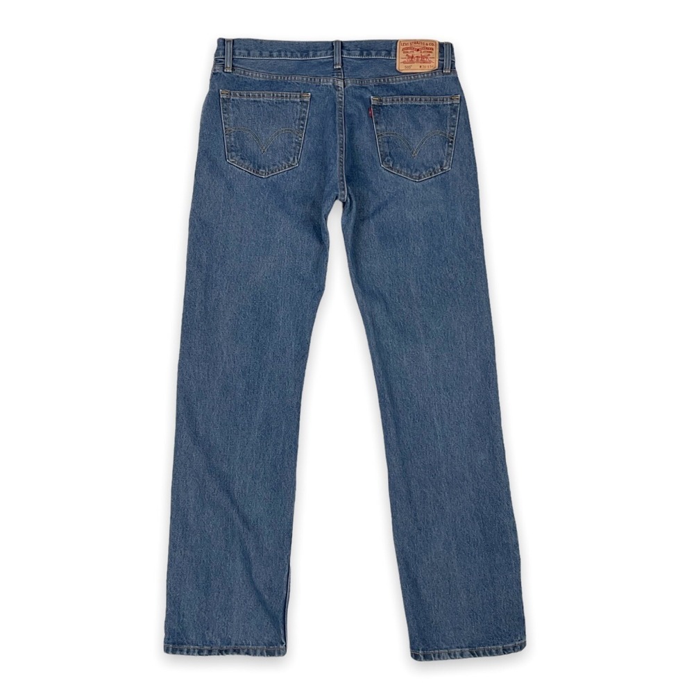Levis Jeans Men 36x34 Blue 505 Straight Regular Fit Denim VTG